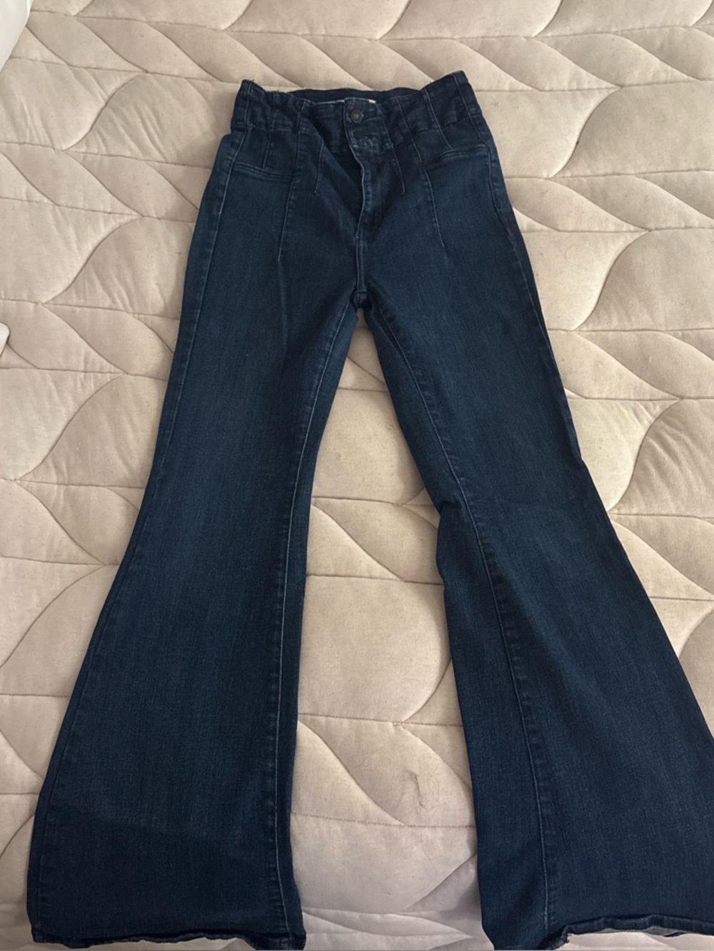 We The Free Dark Indigo Flare Jeans